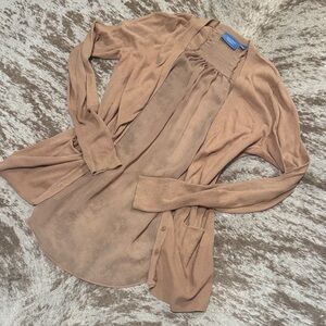 Simply Vera Vera Wang Tan Women's Cardigan